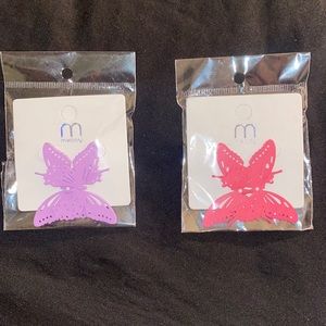 Butterfly Earrings- 2 pair